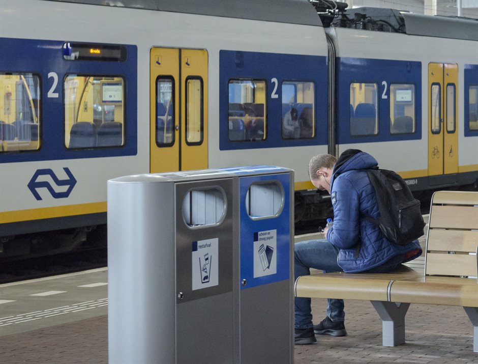 Gescheiden afvainzameling NS stations